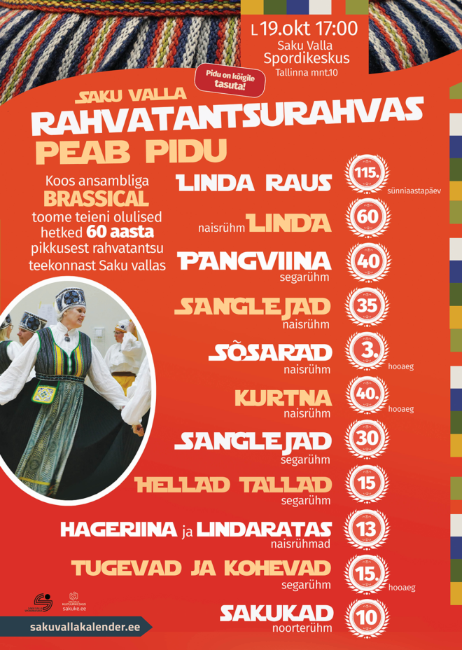 60 aastat rahvatantsu Saku vallas