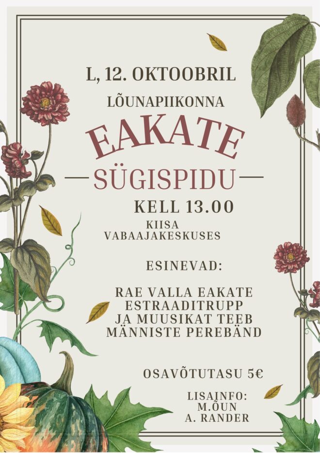 Eakate Sügispidu Kiisal