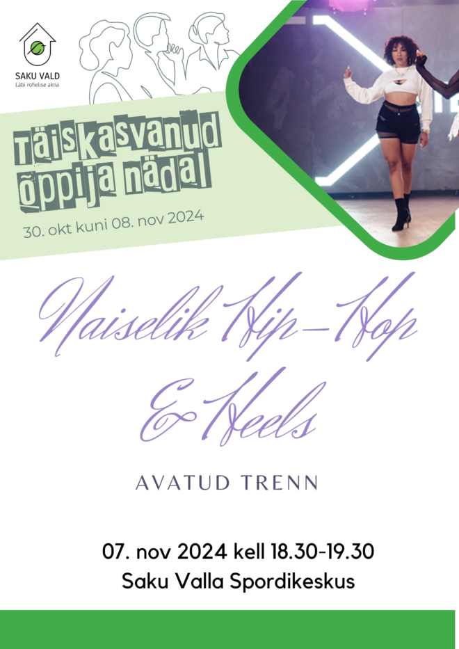 Naiselik Hip-Hop & Heels avatud trenn